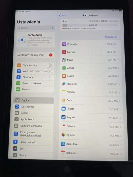iPad 7  A2198 128 gb WiFi + SIM/ESIM 10.2 cali