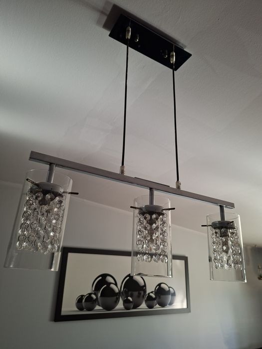 Lampa sufitowa z kryształkami