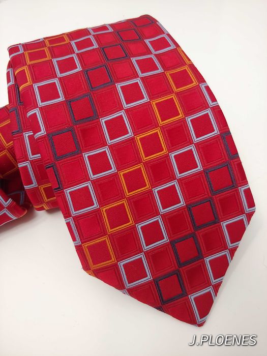 Стильна краватка бордова картата від j.ploenes