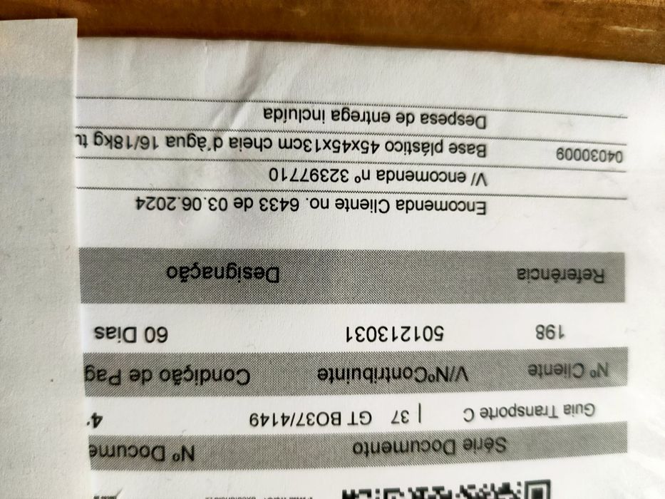 Base para guarda-sol, nova, na caixa