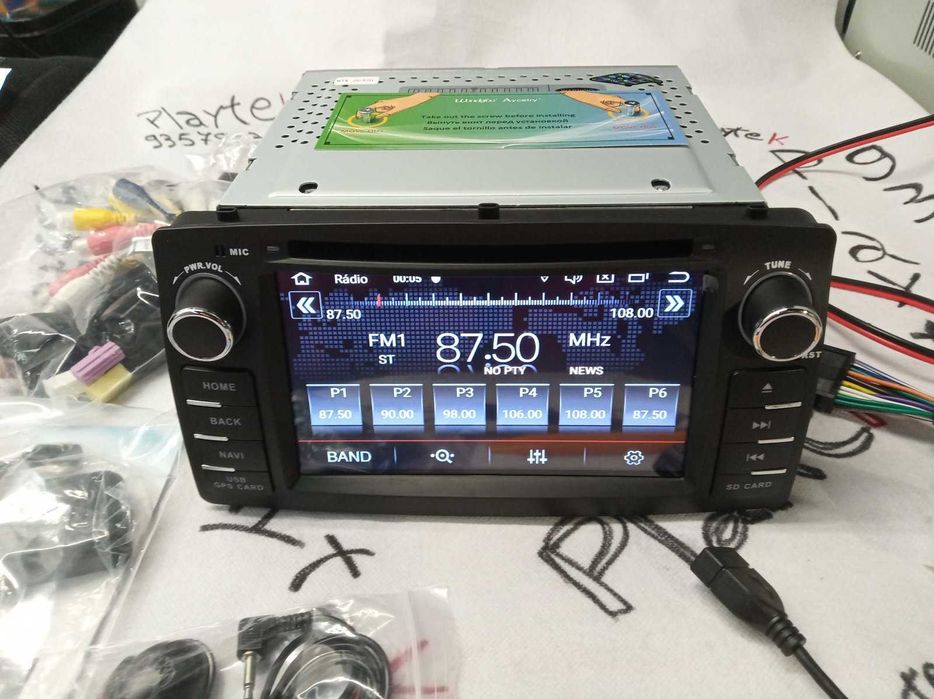 Toyota Corolla E120 Rádio Android CarPlay Android Auto sem Fios GPS
