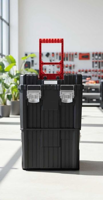 Skrzynka Narzędziowa Na Kółkach 3w1 Metalowe Klamry + GRATIS Organizer