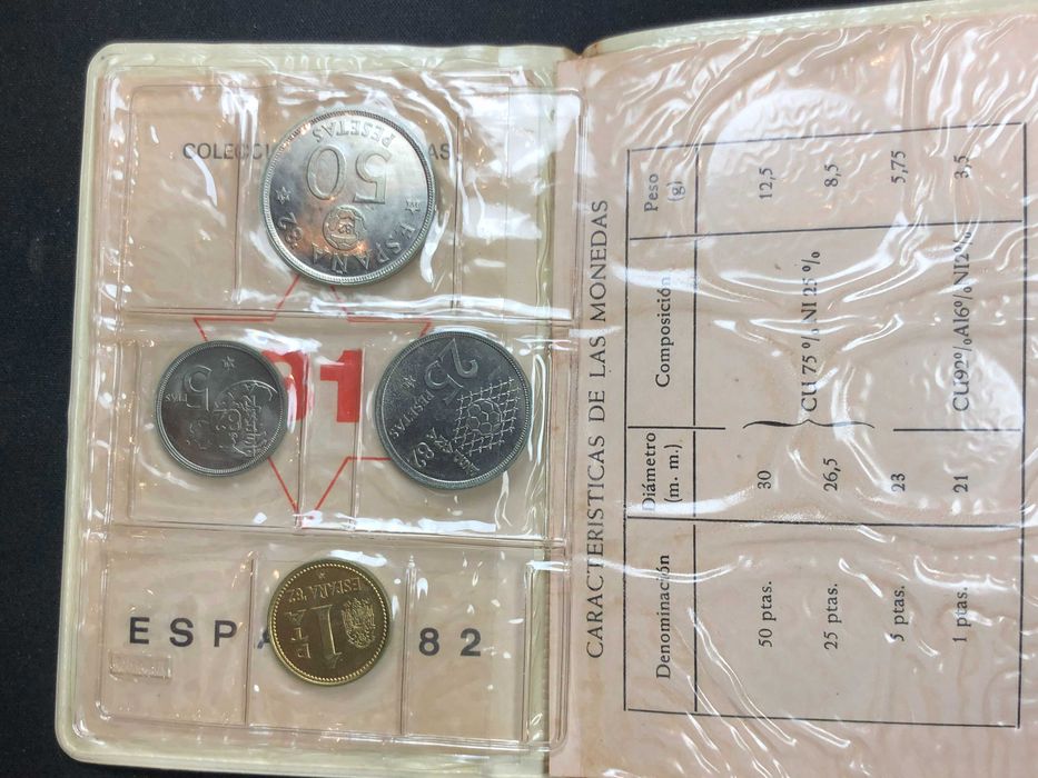 Espanha 1980 - Carteira Numismática Pesetas - Estrela 81