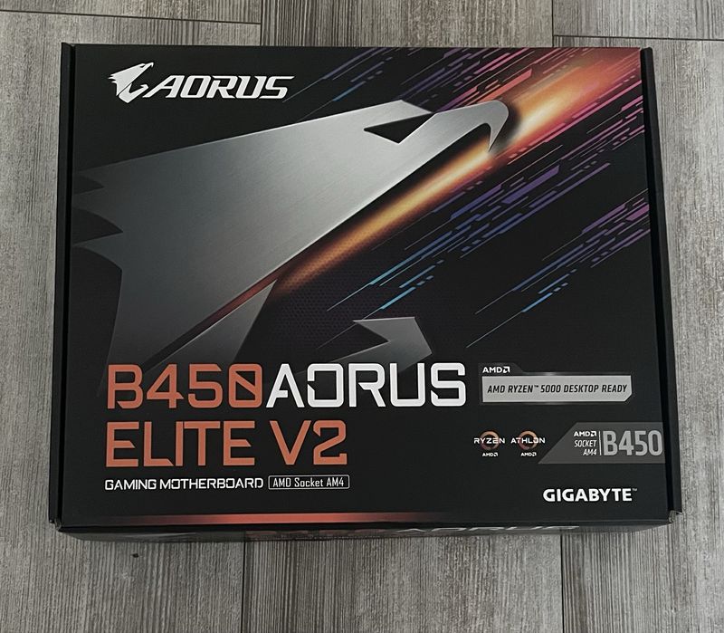 B450 AORUS elite v2 pudelko