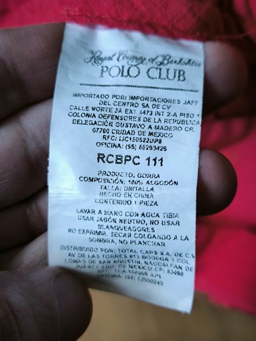 Rcb Polo Club czapka z daszkiem cap czerwona płytka unisex