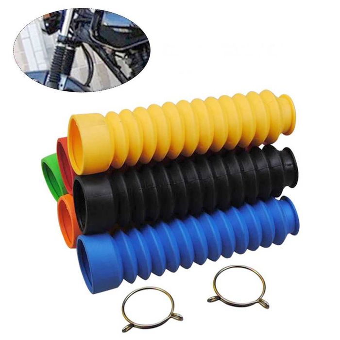 Par foles protetor bainhas borracha moto cafe racer