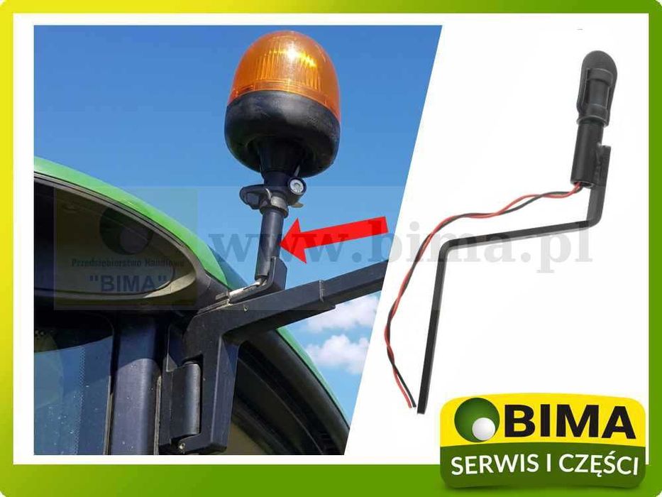 Uchwyt mocowanie lampy ostrzegawczej kogut John Deere 6150 6M 6R 6920