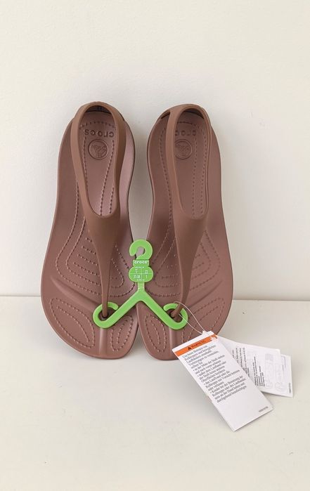 Crocs Japonki beżowe brązowe 37-38 W7