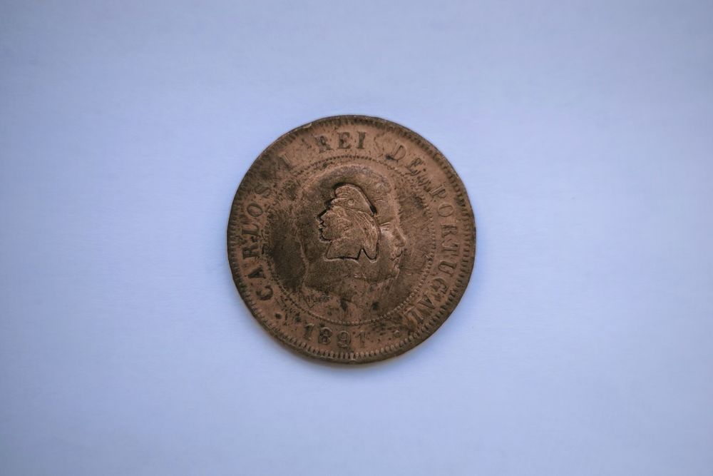 Rara Moeda de 20 Reis D. Carlos