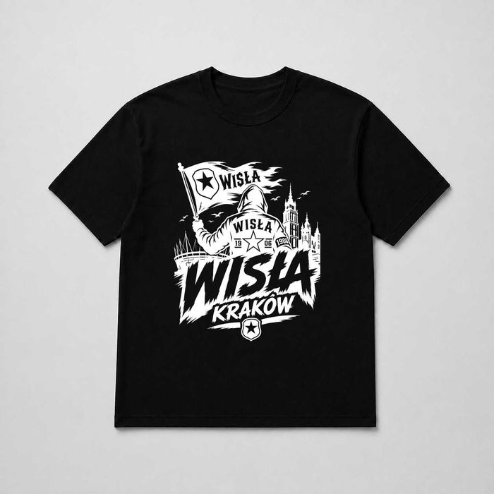 Wisła Kraków Koszulka Kibicowska Piłkarska z Herbem Klubu Nowa Unisex S