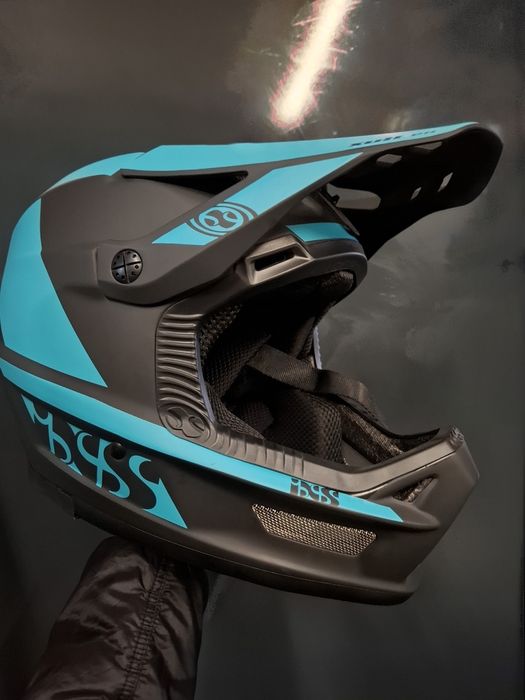 Kask rowerowy downhill full face Ixs XULT DH 57-59 cm M L lekki lagoon