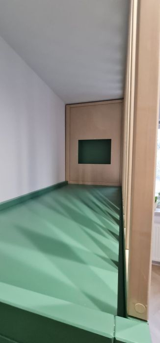 Antresola 90x200 z lameli łóżko piętrowe drewniane