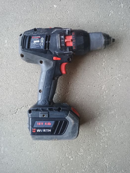 Bardzo mocna wkrętarka z udarem Wurth ABS 18 Power Combi + Aku 18 V m- cube