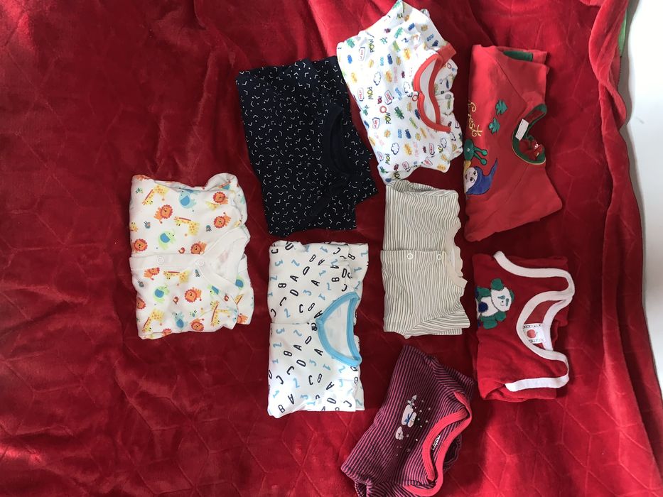 Paka ciuszków dla chłopca 68 cm na 3-6m