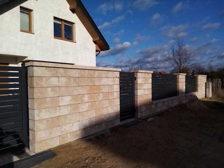 Bloczek GŁADKI 50x20x20 pustak gładki ogrodzenie płot blok beton