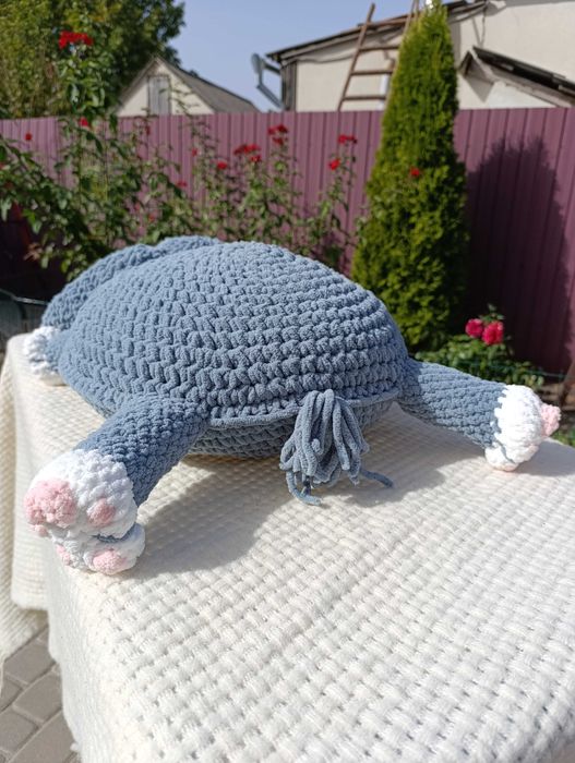 Дитяча подушка іграшка зайка ручної роботи