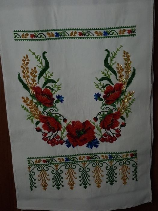 Весільний рушник з бісеру