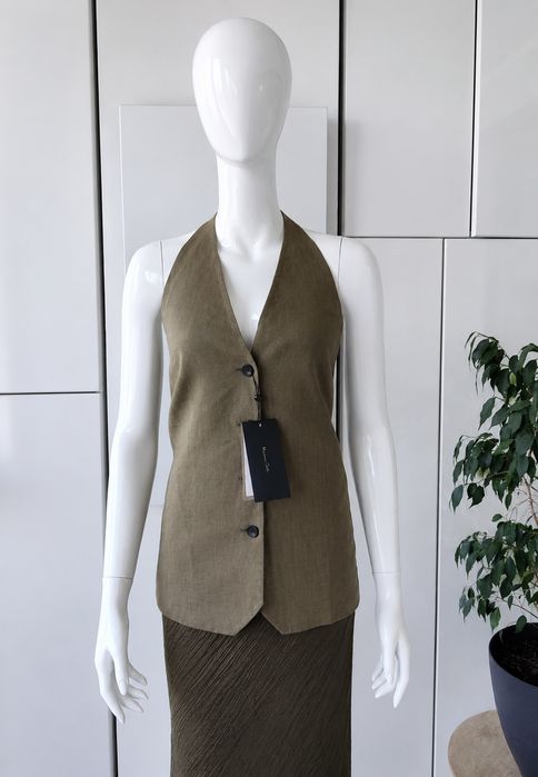 Massimo Dutti жилетка халтер із 100% льону S/L