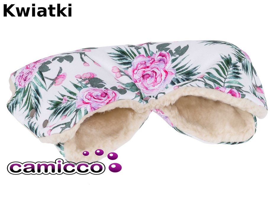 3 MUFKA WEŁNA na RĘCE DO WÓZKA wełniane rękawiczki NOWA KOLEKCJA 2024