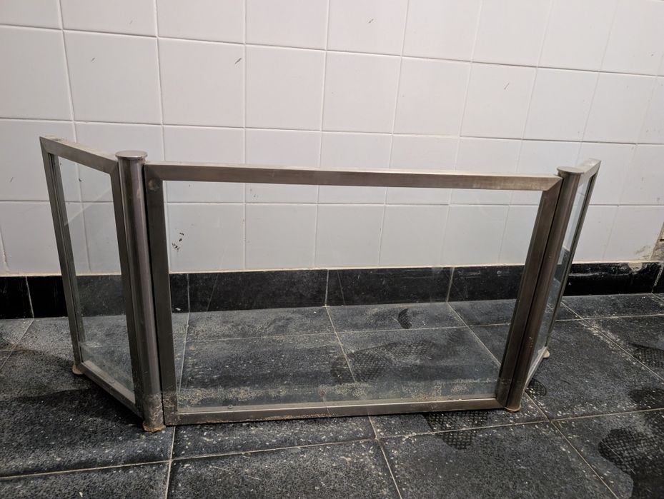 Frente lareira aço inoxidável