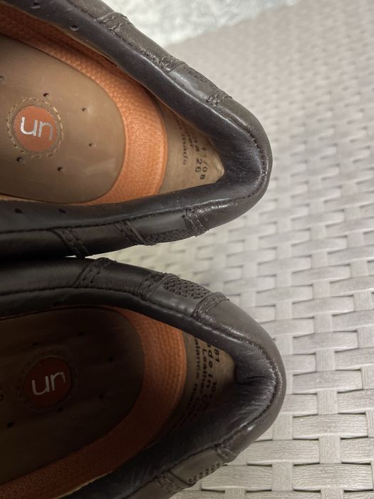 Clarks Structured туфли кроссовки 45-46 размер кожаные коричневые