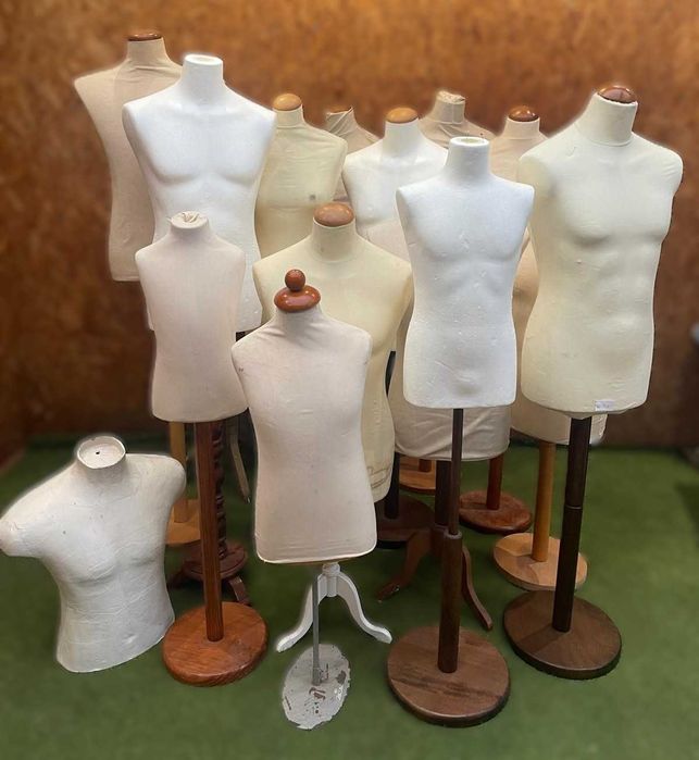 manequins antigos, com base, tamanhos diferentes