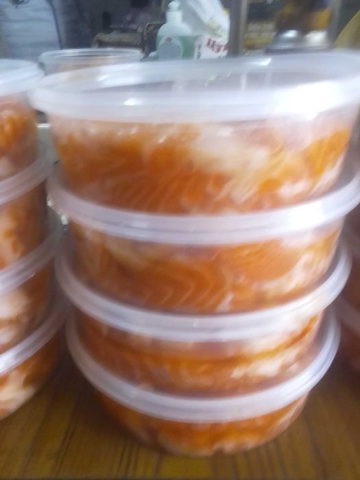 Филе лосося кусочками малосольные 200гр.