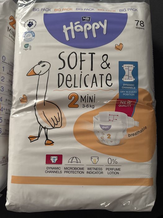 Bella Happy 2 pielichy 3-6kg pampersy