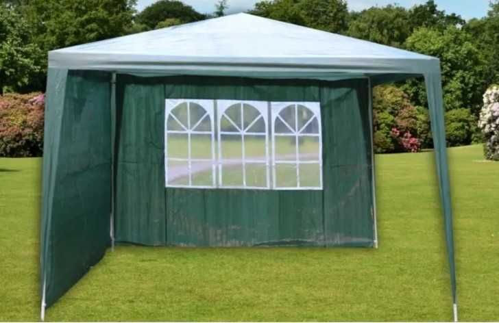 Павільйон садовий Avko Garden 3х3 м з 4 стінками зелений