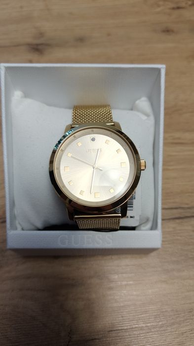 Nowy zegarek GUESS U1363G2 złoty slim mesh komplet prezent metki
