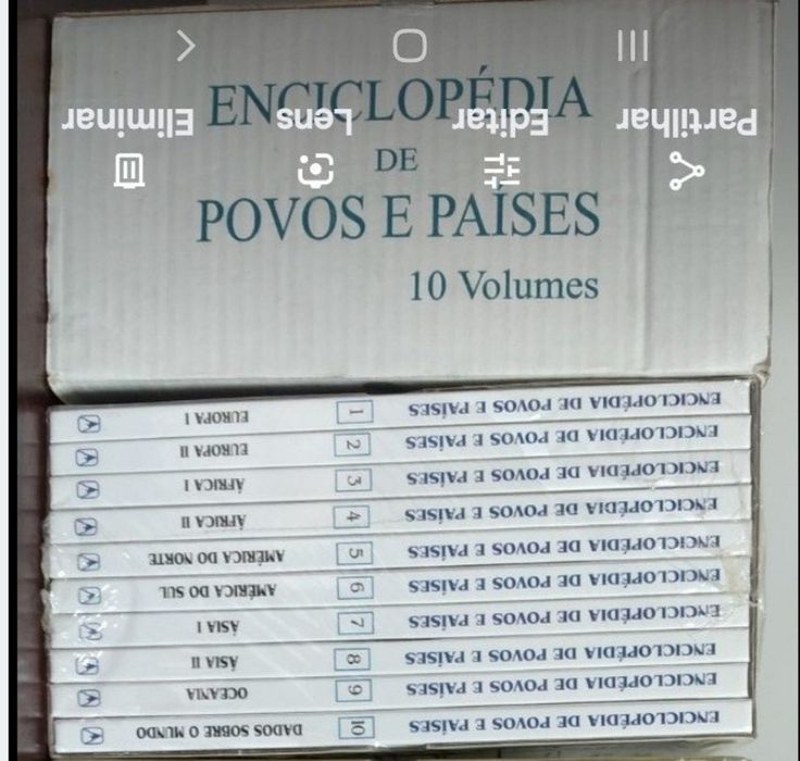 Enciclopédia Povos e Países em 10 livros novos na caixa original