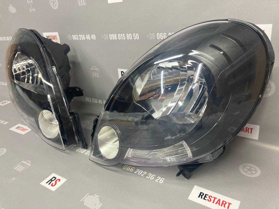 Фари передні чорні на Renault Kangoo 2 (Рено Кенго 2) 2008-2013