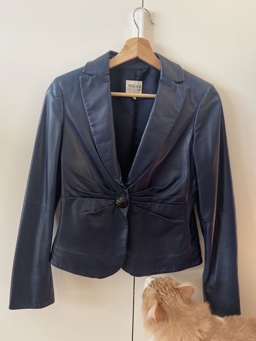 Casaco de couro pele Armani Collezioni