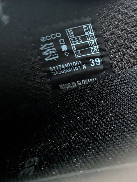 Ecco Irving Czarne Buty damskie skóra naturalna 39 nowe