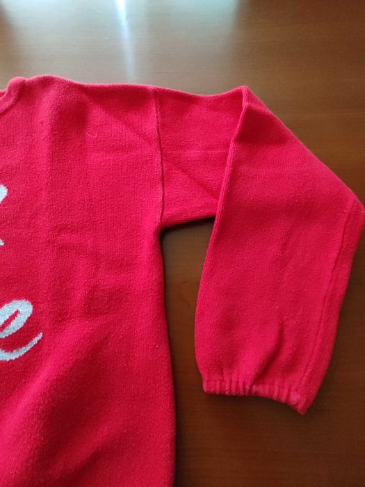 Camisola malha vermelha Benetton para menina 9 anos