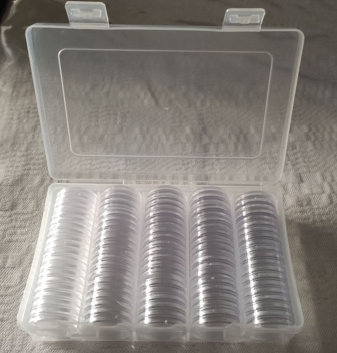 Caixa de Cápsulas Plasticas para Moedas de 2€