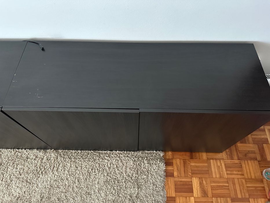 Aparador IKEA BESTA - Preto-Castanho