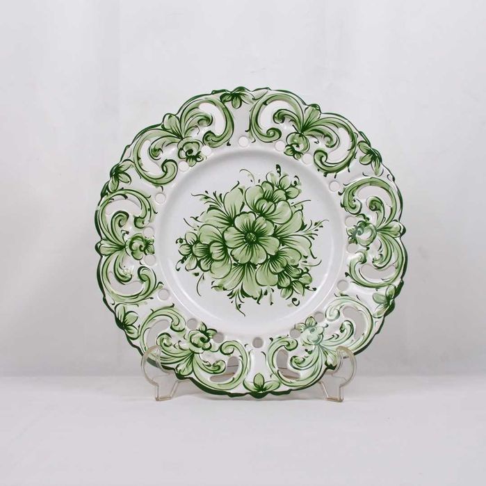 Prato decorativo Vestal Alcobaça pintado à mão