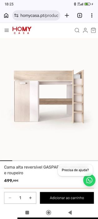 Cama alta homycasa