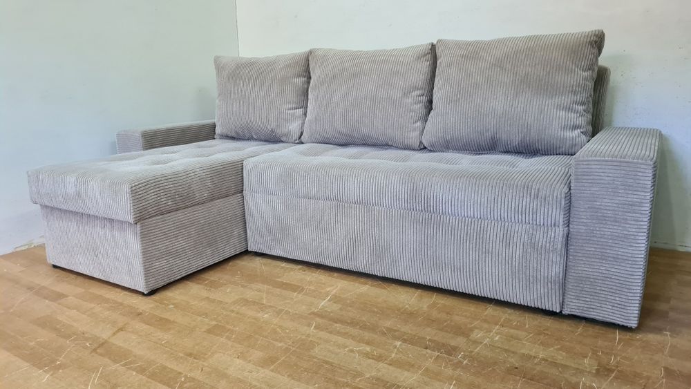 Nowy Narożnik automat sprężyny sztruks welur plusz sofa rogówka kanapa