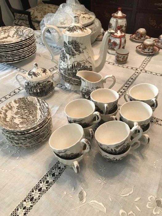 Serviço Inglês Myott Royal Mail -Conjunto Jantar, Chá e Café-125 peças