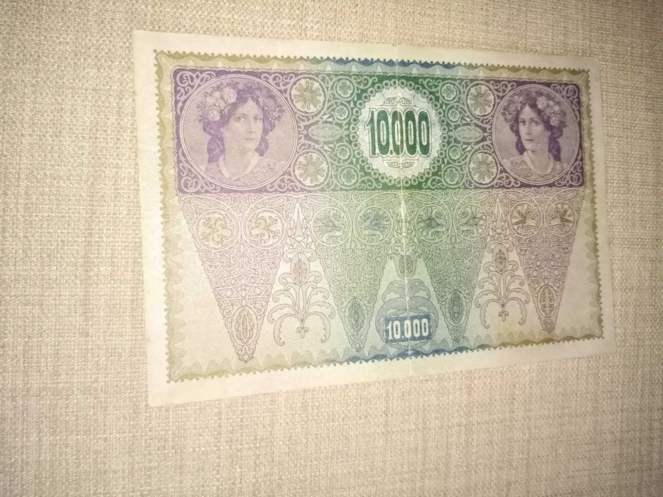 AUSTRIA, 1 Nota de 10 000 Kronen de 2 de Novembro de 1918 com Recarga da Ocupação Alemã da 1ª Guerra Mundial bom estado de conservação(BC), ver fotos
