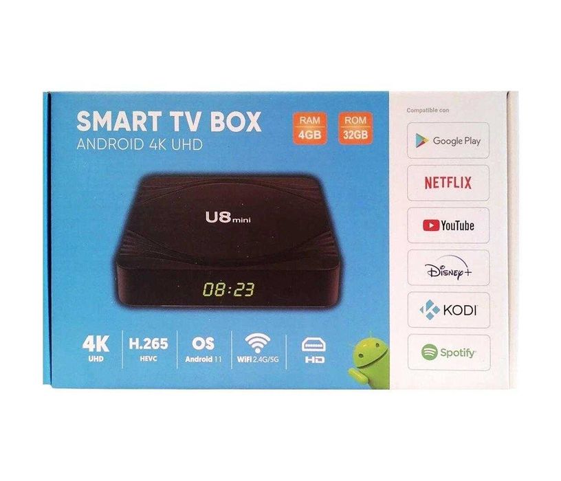 Смарт приставка U8 Mini, TV Box U8 Mini, S905W2, 4Gb/32GB Android 11