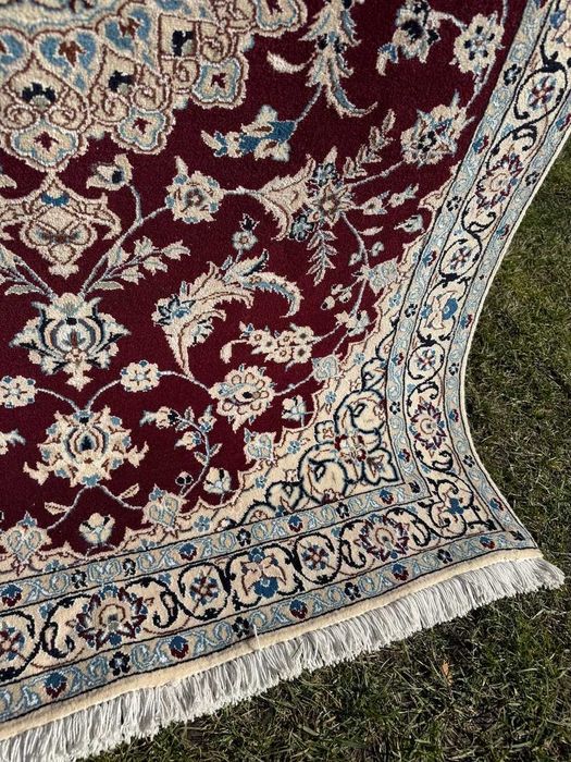 Idealny kaszmirowy dywan perski Iran Nain +jedwab 170x110 gal. 13 tyś