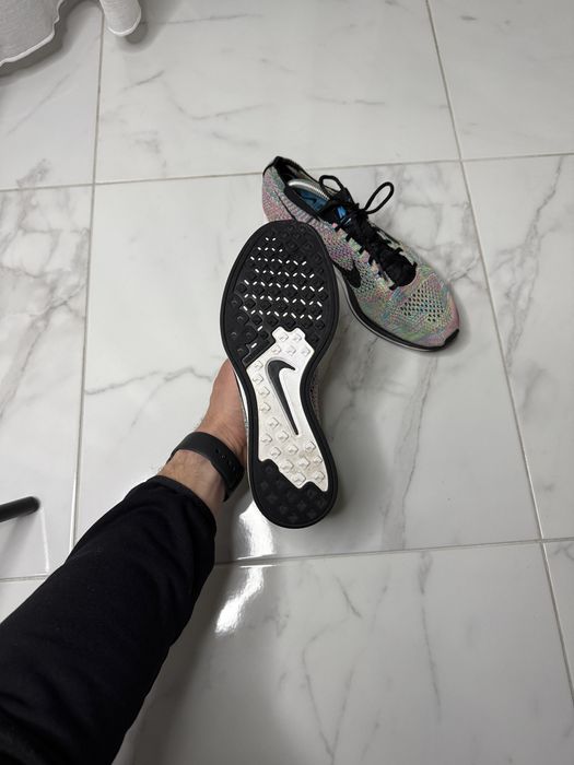 Nike Flyknit Racer Multicolor/Rainbow mens shoes