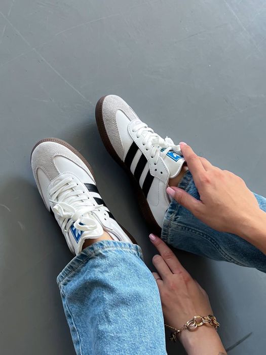 Жіночі кросівки Adidas Samba White/Black