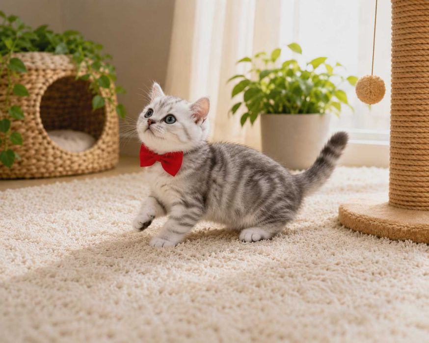 Gatinha British Shorthair Silver Tabby de Excelente Linhagem