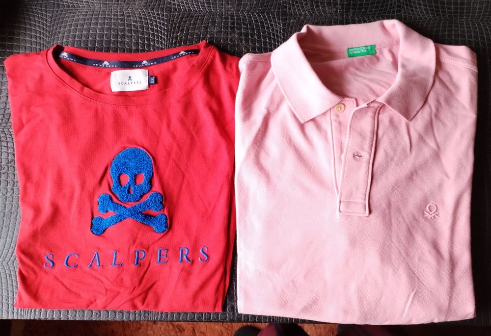 Polo Benetton e t-shirt Scalpers tam XL