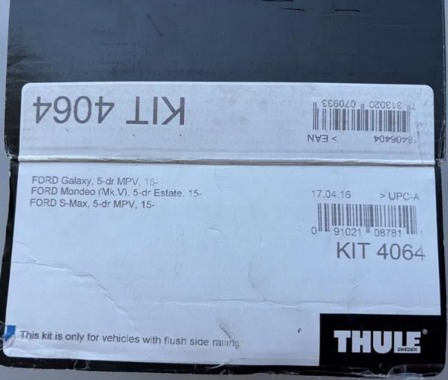 Thule Rapid System 753 + KIT 4064 - FORD MONDEO 2015 e S-MAX 2015 GALAXY 2015