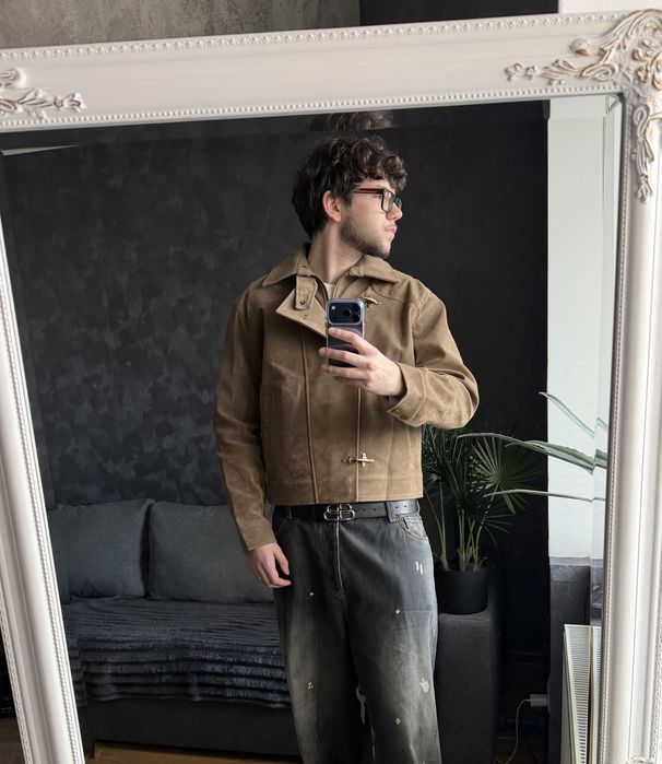 Fireman claps canvas jacket Архівна куртка з застібками піджак opium